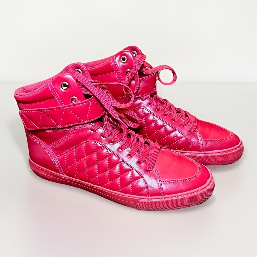 Guess‎ Quilted Red Millie High Top Sneakers Men's GMMILLIE-C Size 9.5